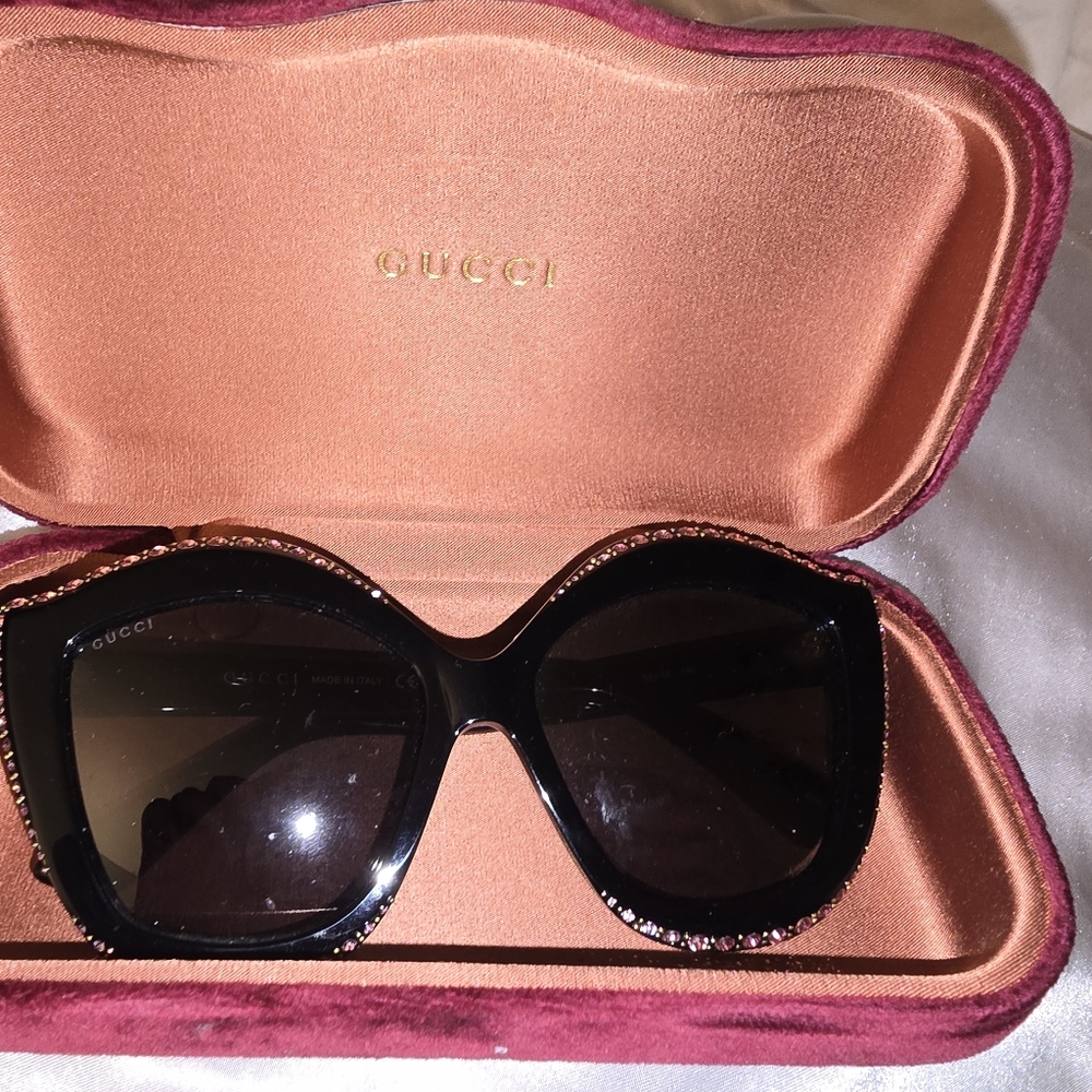 AUTHENTIC Gucci Crystal Cat Eye GG0118S - Picture 3 of 5